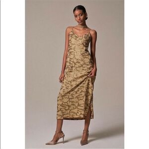 Anthropologie Sequined Slip Maxi Cocktail Dress| Size 12